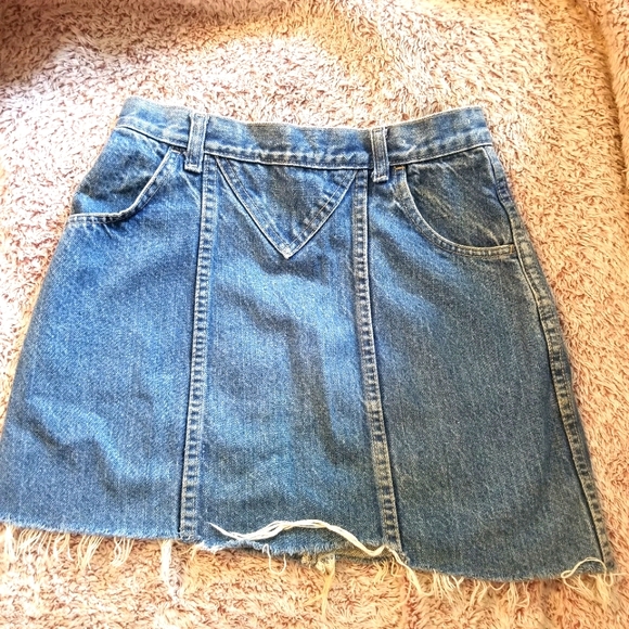 SOLD *Vintage* High Waisted Denim Skirt - Picture 2 of 6